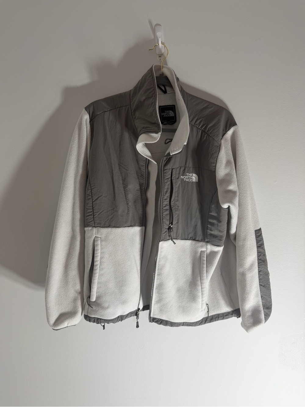 The North Face Women's Denali Fleece Jacket Gray White XL